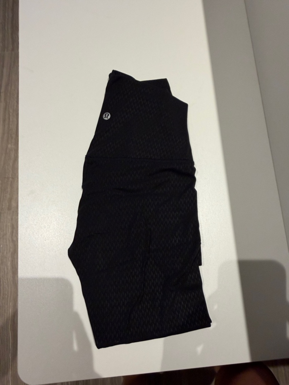 lululemon athletica Black Textured Athletic Leggings